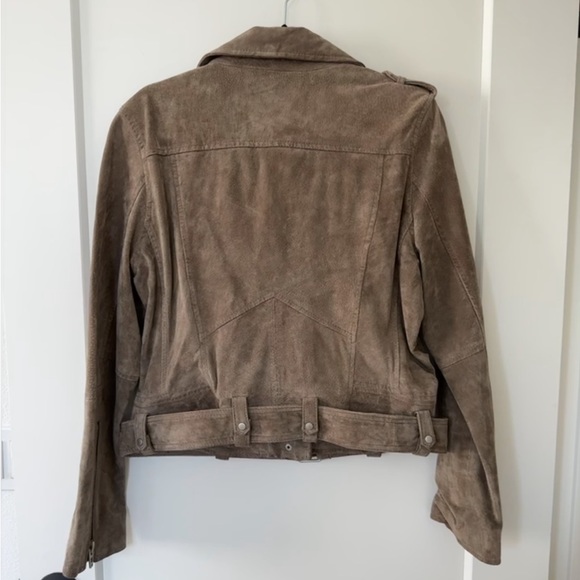 BLANKNYC Suede Moto Jacket Taupe Women’s Size L - Picture 5 of 6
